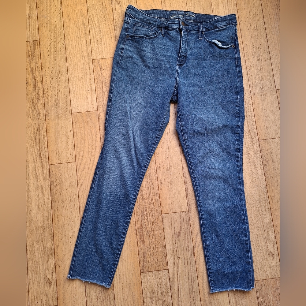 Universal Thread Jeans Womens Sz 14/32 High Rise Skinny Regular Fit Blue Denim
